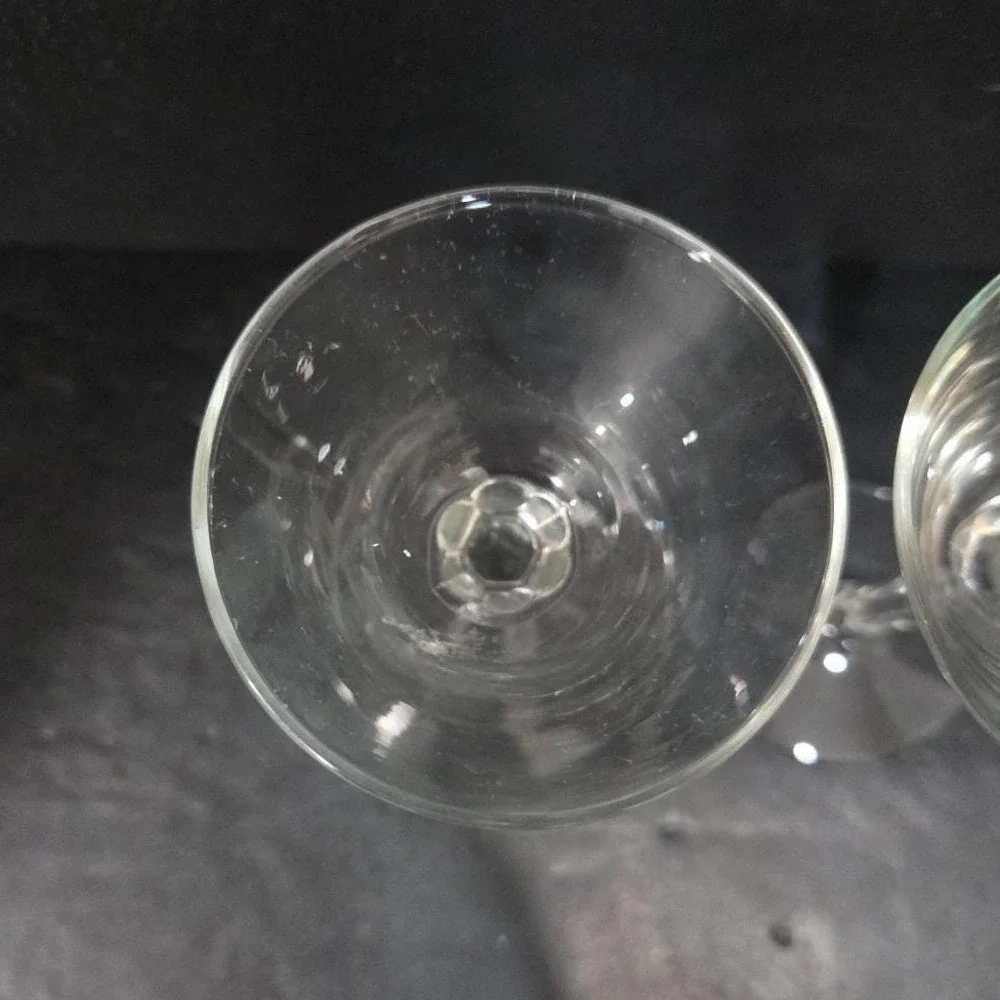 Libbey Faceted Stem Cocktail Glasses,‎ Set of 2, Vintage Replacement Stemware